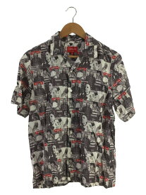 【中古】Supreme◆半袖シャツ/S/レーヨン/GRY/総柄【メンズウェア】