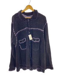 【中古】PHINGERIN◆23AW/PG1 KNIT/カーディガン(厚手)/L/コットン/BLK/PD-212-KN-041【メンズウェア】