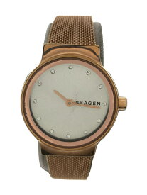 【中古】SKAGEN◆クォーツ腕時計/アナログ/--/WHT/GLD/SKW2665【服飾雑貨他】