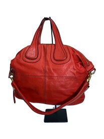 【中古】GIVENCHY◆2WAYバッグ/レザー/RED【バッグ】