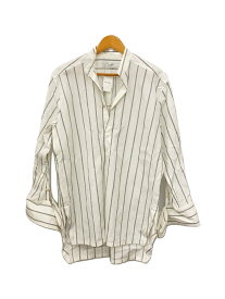 【中古】UJOH◆長袖シャツ/2/コットン/WHT/ストライプ/U781-B10-010【レディースウェア】