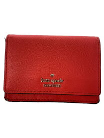 【中古】kate spade new york◆2つ折り財布/牛革/ORN/無地/レディース【服飾雑貨他】