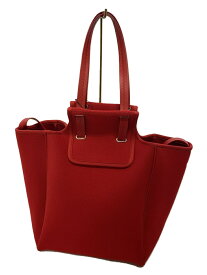 【中古】q bag paris◆ショルダーバッグ/ポリエステル/RED/無地【バッグ】