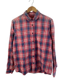 【中古】Supreme◆00s/Flannel Check Shirt/長袖シャツ/M/コットン/RED/オンブレCK【メンズウェア】