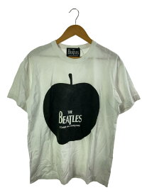 【中古】THE BEATLES COMME des GARCONS◆Big apple Cotton S/S Tee/Tシャツ/XXL/コットン/ホワイト/VZ-T052【レディースウェア】