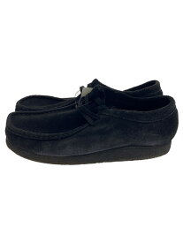 【中古】Clarks◆WALLABEE BLACK SUEDE/ワラビーブーツ/UK8.5/ブラック/スウェード/26133279【シューズ】