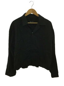 【中古】LAD MUSICIAN◆長袖シャツ/44/コットン/BLK/2122-109/SHORT OPEN COLLAR SHIRT/ブラック【レディースウェア】