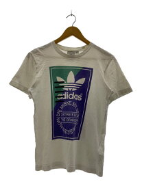 【中古】adidas◆Tシャツ/S/コットン/WHT/プリント【レディースウェア】