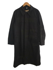 【中古】BURBERRY◆ホースフェリープリント/ステンカラーコート/48/ナイロン/BLK/プリント/8036858//【メンズウェア】