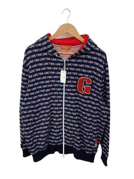 【中古】GARBASUS ANGERLO/パーカー/LL/コットン/NVY/総柄【メンズウェア】