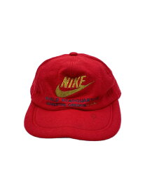 【中古】NIKE◆キャップ/L/ウール/レッド/メンズ//【服飾雑貨他】