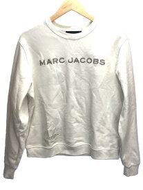 【中古】MARC JACOBS◆フロントロゴ刺繍スウェット/M/コットン/WHT///【レディースウェア】