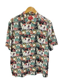 【中古】Supreme◆MAGAZINE S/S SHIRT MULTI/L/--【メンズウェア】