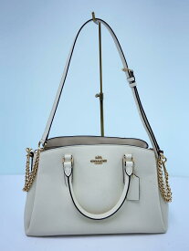 【中古】COACH◆ショルダーバッグ/レザー/WHT/無地/A1832-F28976【バッグ】