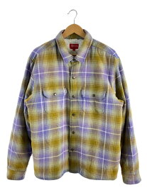 【中古】Supreme◆22AW/Shearling Lined Flannel Shirt/L/コットン/YLW/チェック【メンズウェア】