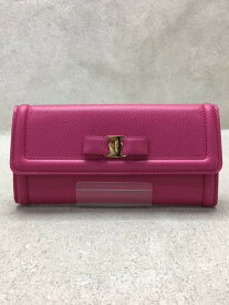 【中古】Salvatore Ferragamo◆長財布/--/PNK/レディース【服飾雑貨他】