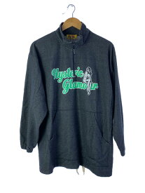 【中古】HYSTERIC GLAMOUR◆VARSITY SCRIPT/ハーフジップスウェット/FREE/01233CS02【レディースウェア】