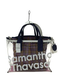 【中古】Samantha Thavasa◆ハンドバッグ/PVC/CLR/2WAY/ショルダーストラップ付き/持ち手部分小傷あり【バッグ】