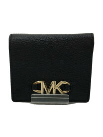 【中古】MICHAEL KORS◆2つ折り財布/レザー/BLK/レディース/DI-2102【服飾雑貨他】