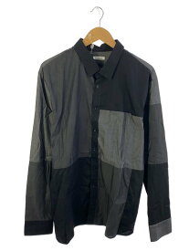 【中古】DIRK BIKKEMBERGS◆長袖シャツ/2L/コットン/BLK/無地【メンズウェア】