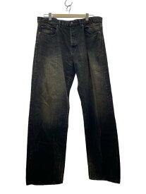【中古】Supreme◆23AW/Distressed Loose Fit Selvedge Jean/ボトム/38/コットン/ブラック【メンズウェア】