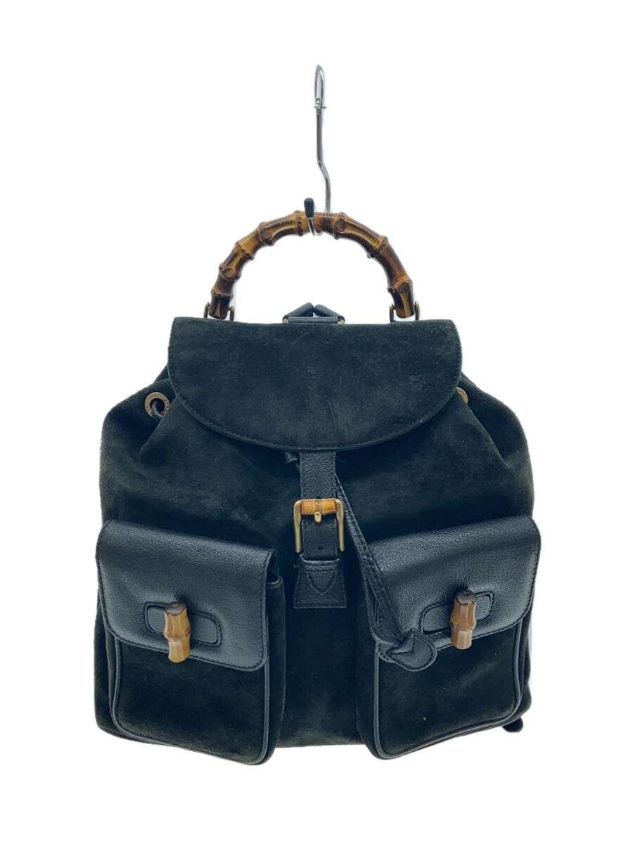 Used Gucci Backpack Bamboo/Leather/Blk Bag | eBay