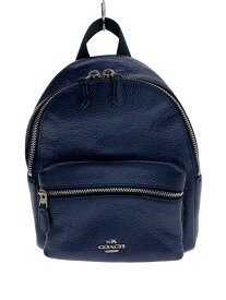 【中古】COACH◆リュック/レザー/BLU/F1757-F56170【バッグ】