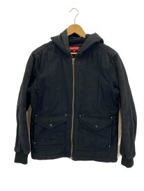 【中古】Supreme◆ジャケット/M/コットン/ブラック/INSULATED WORK JACKET フード汚れあり【メンズウェア】