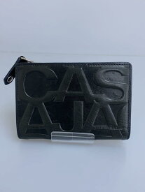 【中古】CASTELBAJAC◆2つ折り財布/レザー/BLK/総柄/メンズ【服飾雑貨他】