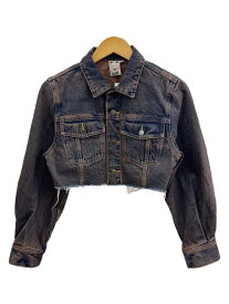 【中古】X-girl◆Gジャン/S/デニム/IDG/無地/105241021005/OVERDYED DENIM JACKET【レディースウェア】