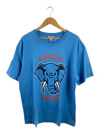 【中古】KENZO◆23ss/エレファント/Tシャツ/L/コットン/BLU/象/半袖カットソー【メンズウェア】