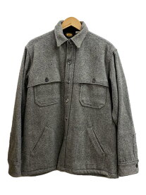 【中古】Woolrich◆80s ヨーク シャツジャケット/M/ウール/GRY【メンズウェア】