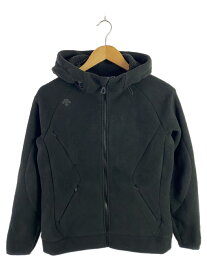 【中古】DESCENTE◆ジップパーカー/M/ポリエステル/BLK【レディースウェア】