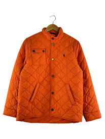 【中古】POLO RALPH LAUREN◆キルティングジャケット/XL/ポリエステル/ORN/無地【メンズウェア】