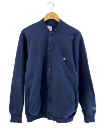 【中古】Champion◆90S/RW/スナップカーディガン/目有り/カーディガン(厚手)/XL/コットン/NVY/無地【メンズウェア】