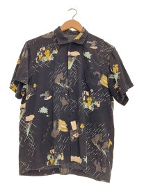 【中古】Porter Classic◆FILM NOIR ALOHA SHIRT/S/レーヨン/ブラック/総柄【メンズウェア】