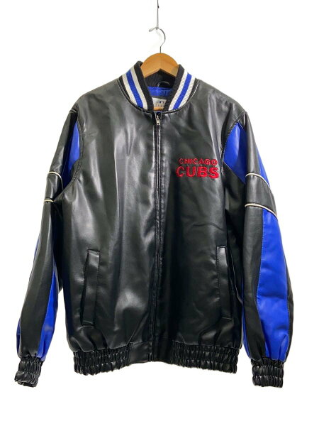 【中古】Genuine Merchandise◆スタジャン/M/ポリエステル/BLK//【メンズウェア】