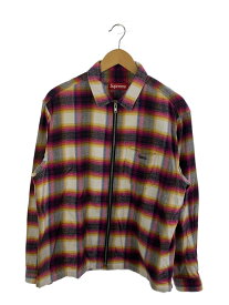 【中古】Supreme◆長袖シャツ/M/コットン/チェック/Shadow Plaid Flannel Zip Up Shirt/24SS【メンズウェア】