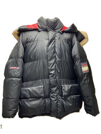 【中古】NAUTICA◆00s/COMPETITIONライン/ファー付き/ダウンジャケット/M/ポリエステル/BLK【メンズウェア】