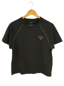 【中古】A.P.C.◆23SS/SONIA/ロゴ刺繍Tシャツ/S/コットン/GRY/23235-1-93771【レディースウェア】
