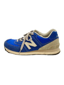 【中古】NEW BALANCE◆ローカットスニーカー/24cm/BLU/スウェード/ml574vnr【シューズ】