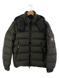 【中古】MONCLER◆ダウンジャケット/1/ポリエステル/KHK/無地/132-091-41950-05【メンズウェア】