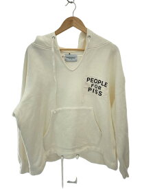 【中古】Black Weirdos◆19AW/PEOPLE FOR PISS/パーカー/L/コットン/WHT【メンズウェア】