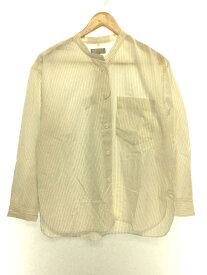 【中古】MARGARET HOWELL◆22SS/SIMPLE STRIPE COTTON/長袖シャツ/1/コットン/WHT/578-3153001【レディースウェア】