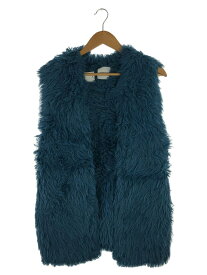 【中古】NOUNLESS/FUR LIKE WARM KINT VEST/1/アクリル/ブルー/112320130300【レディースウェア】