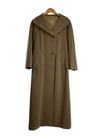 【中古】MAX MARA◆イタリア製/ロングコート/42/ウール/GRY/無地【レディースウェア】