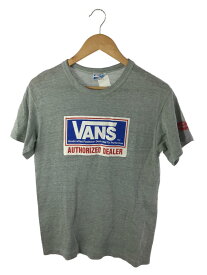 【中古】Hanes◆Tシャツ/M/コットン/GRY/80s/vans/USA製///【メンズウェア】