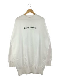 【中古】DRESSEDUNDRESSED◆Logo Embroidered Oversized Sweatshirt/3/コットン/WHT/DUW22052【メンズウェア】