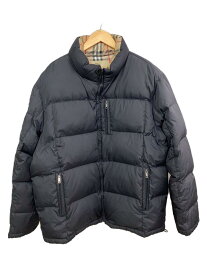 【中古】BURBERRY◆ダウンジャケット/XXL/ナイロン/BLK/無地/f07 cut1416【メンズウェア】