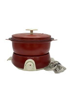【中古】recolte◆グリル鍋 ポット デュオ フェット RPD-3(R) [レッド]【家電・ビジュアル・オーディオ】